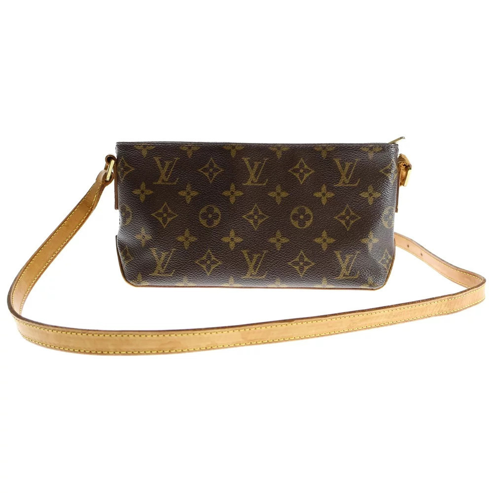 Louis Vuitton Monogram Leather Brown Trotteur Handbag